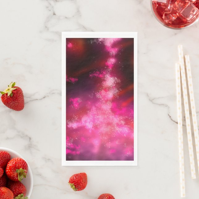 Servilleta De Papel Napkin de Flare Rosa del cielo nocturno (In situ)