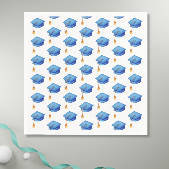 Servilleta De Papel Napkin de graduación personalizada Blue Graduation (Subido por el creador)