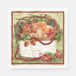 Servilleta De Papel Napkin de la cesta Country Gingerbread