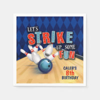 Napkin de la fiesta de cumpleaños de Bowling - niñ