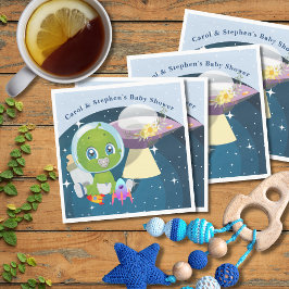 Servilleta De Papel Napkin de papel Alien Baby Shower