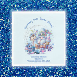 Servilleta De Papel Napkin de papel Baby Shower Blueberry and Gnomes