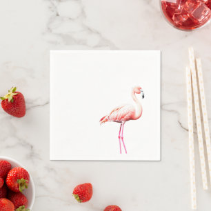 Servilleta De Papel Napkin de papel con flamingo rosado