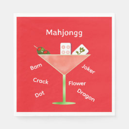 Servilleta De Papel Napkin de papel contemporáneo Mahjong Martini