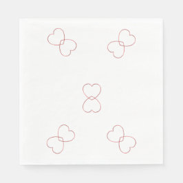 Servilleta De Papel Napkin de papel - Corazón alambrado entrelazado