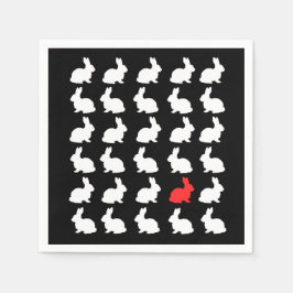 Servilleta De Papel Napkin de papel de 30 conejitos felices