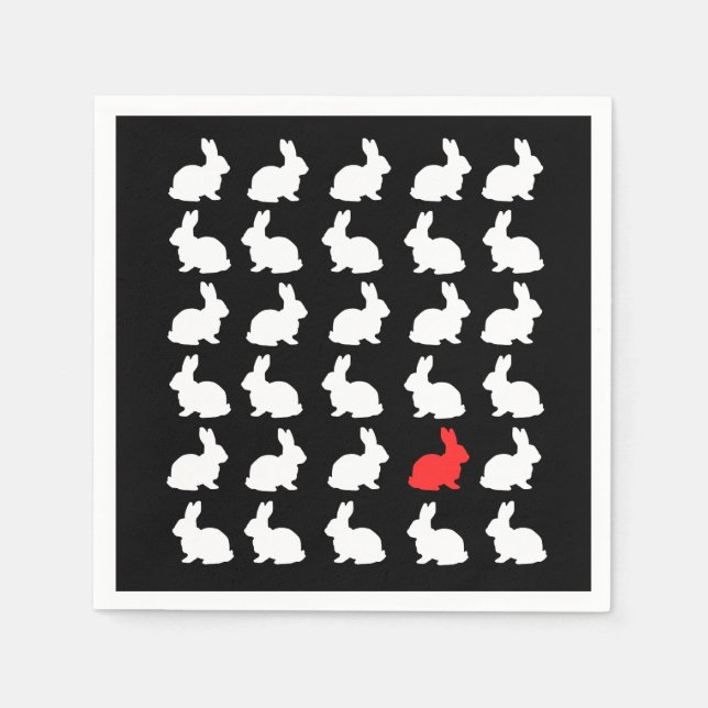 Servilleta De Papel Napkin de papel de 30 conejitos felices (Anverso)