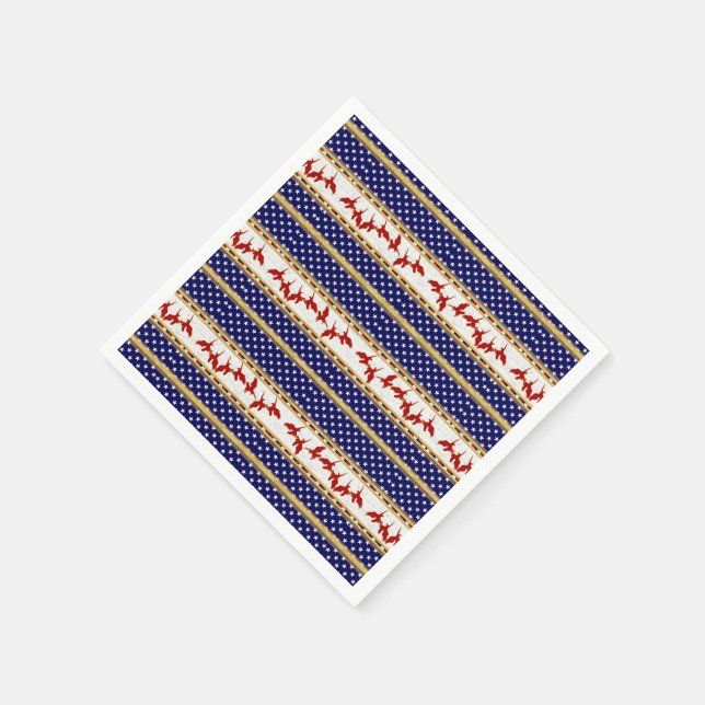 Servilleta De Papel Napkin de papel de águila roja del águila estadoun (Borde)