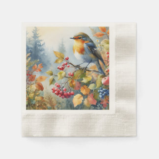 Servilleta De Papel Napkin de papel de aves de otoño