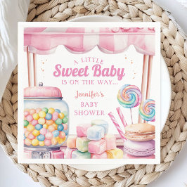 Servilleta De Papel Napkin de papel de Baby Shower en Candyland