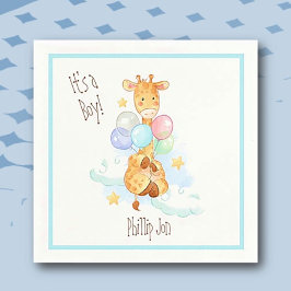 Servilleta De Papel Napkin de papel de Baby Shower Giraffe