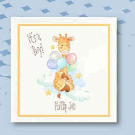 Servilleta De Papel Napkin de papel de Baby Shower Giraffe
