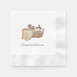 Servilleta De Papel Napkin de papel de Baby Shower vintage