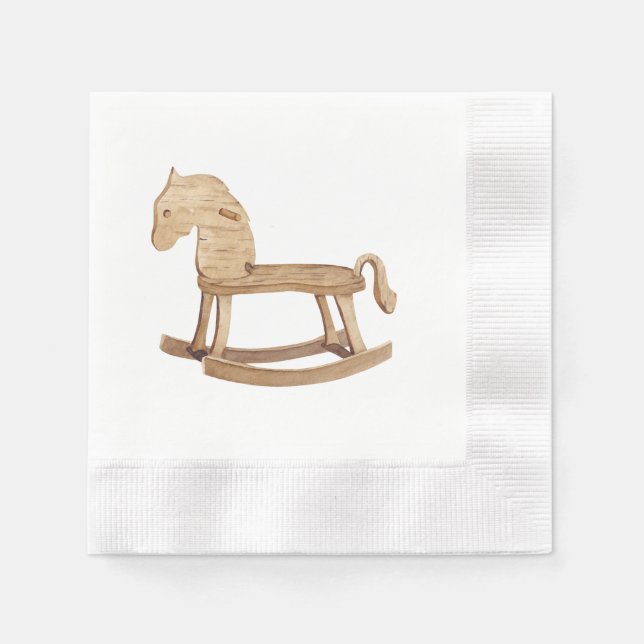 Servilleta De Papel Napkin de papel de Baby Shower vintage (Anverso)