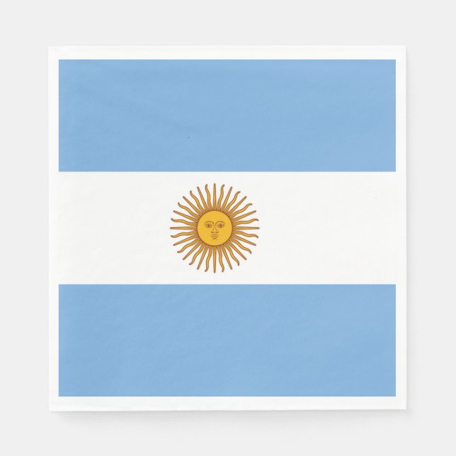 Servilleta De Papel Napkin de papel de bandera argentina (Anverso)