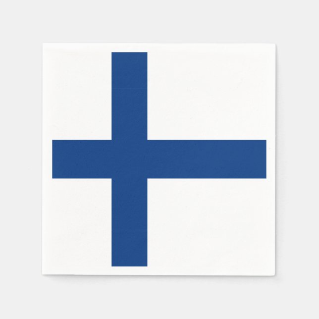 Servilleta De Papel Napkin de papel de bandera de Finlandia (Anverso)
