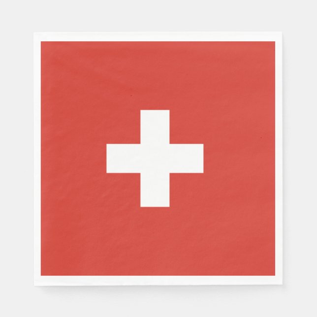 Servilleta De Papel Napkin de papel de bandera de Suiza (Anverso)