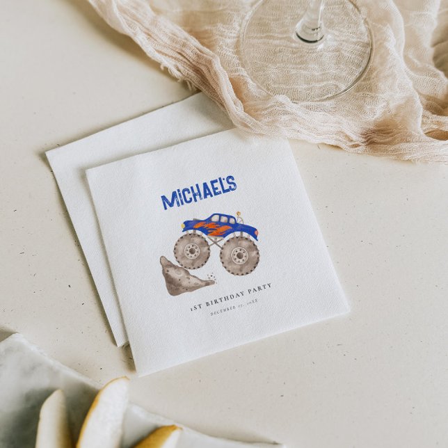 Servilleta De Papel Napkin de papel de camión azul brillante (Subido por el creador)