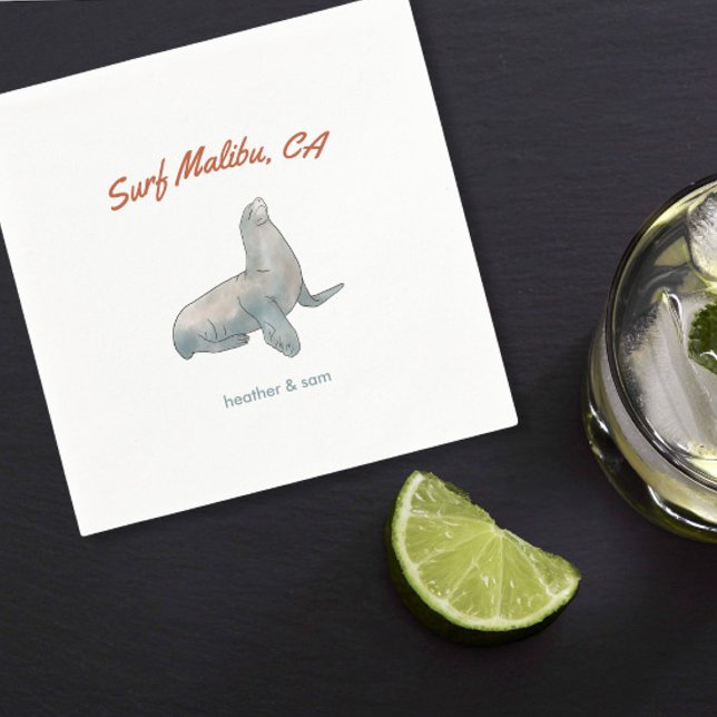 Servilleta De Papel Napkin de papel de casamiento personalizado de Mal (Subido por el creador)