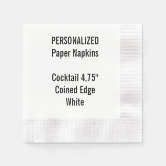 Servilleta De Papel Napkin de papel de coctel acuñado en blanco person