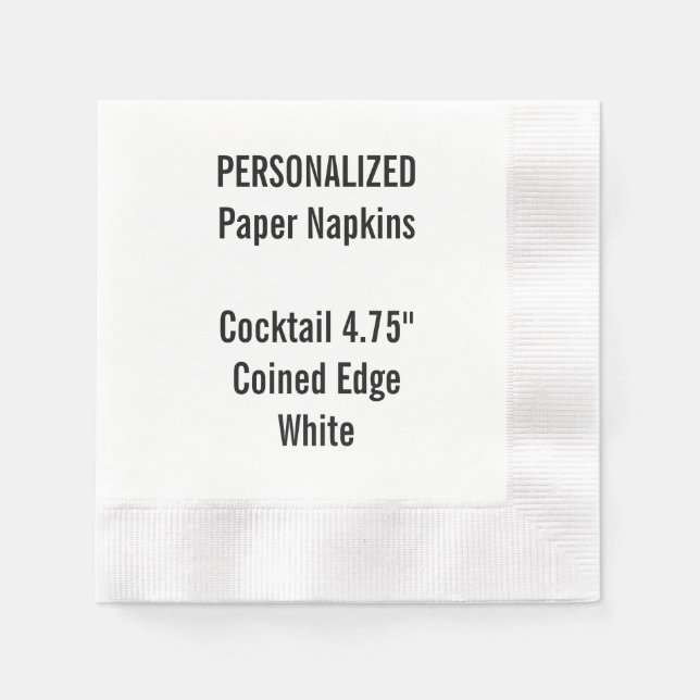Servilleta De Papel Napkin de papel de coctel acuñado en blanco person (Anverso)
