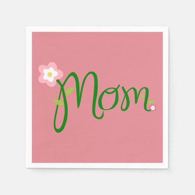 Servilleta De Papel Napkin de papel de cóctel estándar para mamá Straw (Anverso)