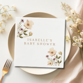 Servilleta De Papel Napkin de papel de color de agua floral para Baby