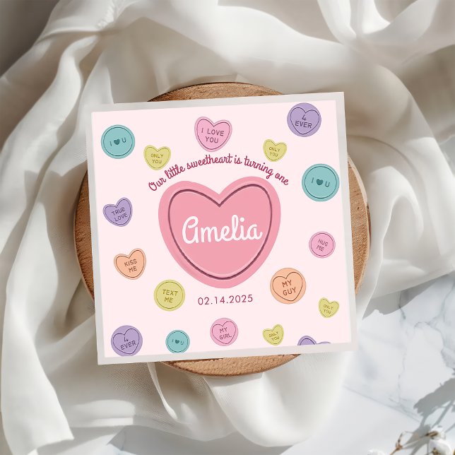 Servilleta De Papel Napkin de papel de cumpleaños de San Valentín (Subido por el creador)