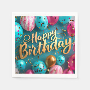 Servilleta De Papel Napkin de Papel de Cumpleaños Feliz