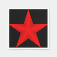 Napkin de papel de estrella roja