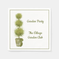 Napkin de papel de Fiesta de Jardín Topiario