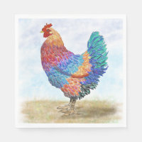 Napkin de papel de gallo francés