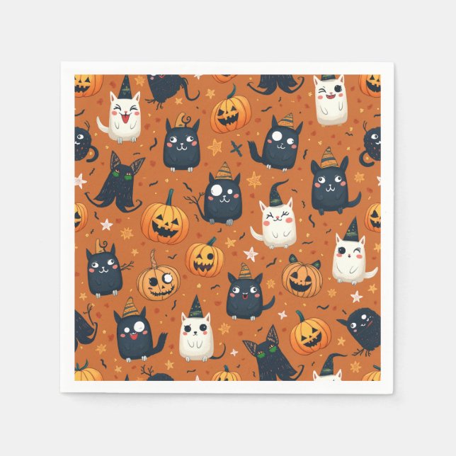 Servilleta De Papel Napkin de papel de Halloween (Anverso)