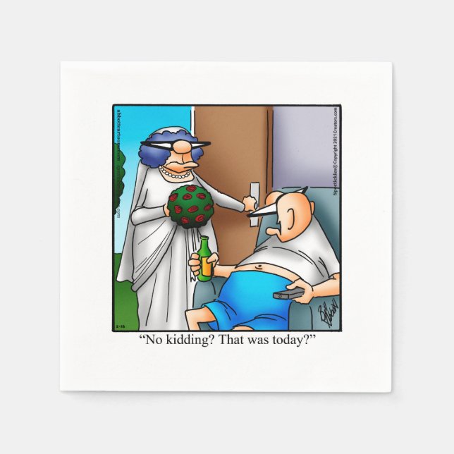 Servilleta De Papel Napkin de papel de humor boda (Anverso)