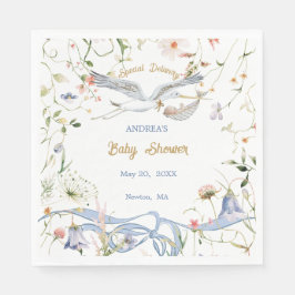 Servilleta De Papel Napkin de papel de la cinta Stork Wildflower