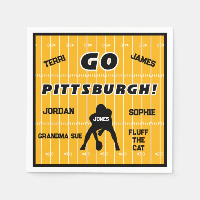 Servilleta De Papel Napkin de papel de la familia Pittsburgh Football (Anverso)
