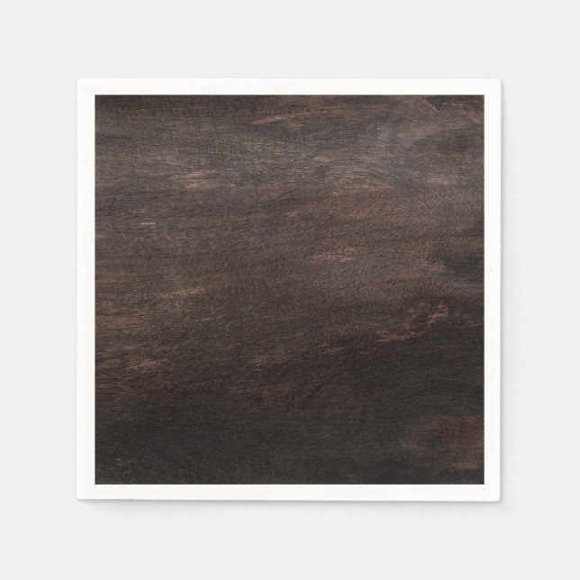 Servilleta De Papel Napkin de papel de madera oscura marrón (Anverso)