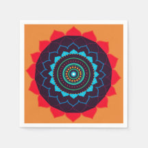 Napkin de papel de Mandala