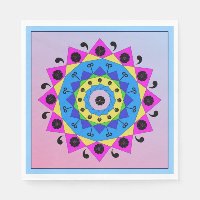 Servilleta De Papel Napkin de papel de Mandala (Anverso)