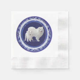 Servilleta De Papel Napkin de papel de moneda salvaje azul Samoyed