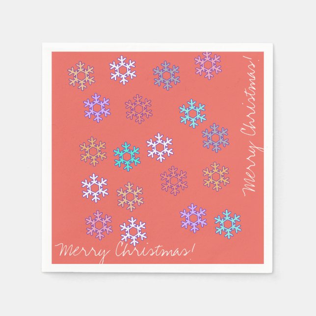 Servilleta De Papel Napkin de papel de nieve para navidad (Anverso)
