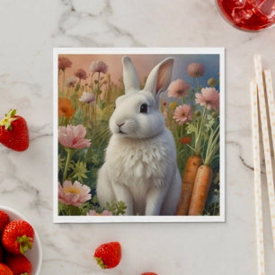 Servilleta De Papel Napkin de Papel de Parche Blossom Bunny & Carrot