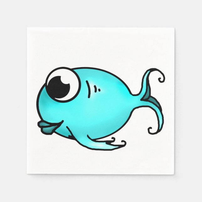 Servilleta De Papel Napkin de papel de pescado azul (Anverso)