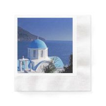 Napkin de papel de Santorini Grecia