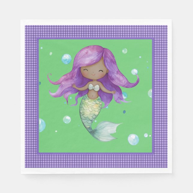 Servilleta De Papel Napkin de papel de sirena (Anverso)