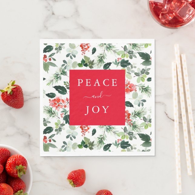 Servilleta De Papel Napkin de papel de vacaciones de texto personaliza (In situ)