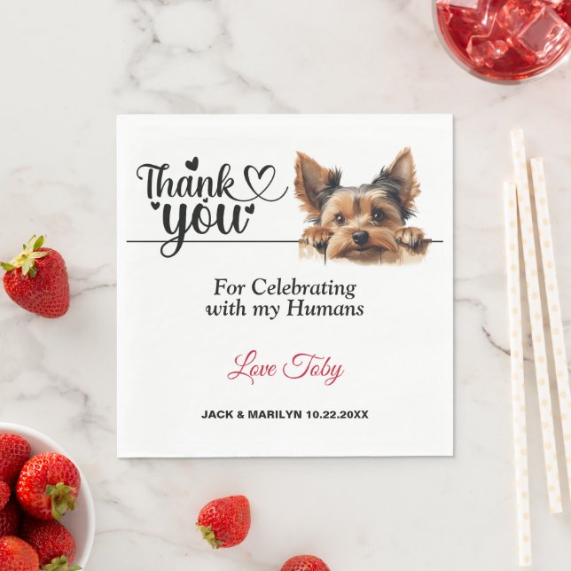 Servilleta De Papel Napkin de papel de Yorkshire Terrier (In situ)