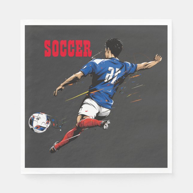 Servilleta De Papel Napkin de papel del jugador de equipo de fútbol (Anverso)