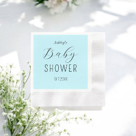 Servilleta De Papel Napkin de papel elegante azul de Baby Shower Boy