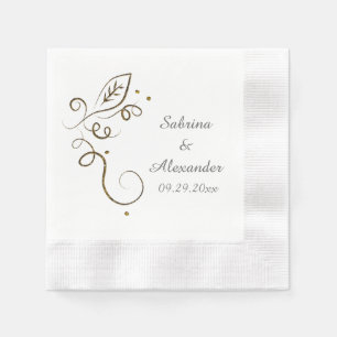 Servilleta De Papel Napkin De Papel Elegante De Papel Swirl De Hoja